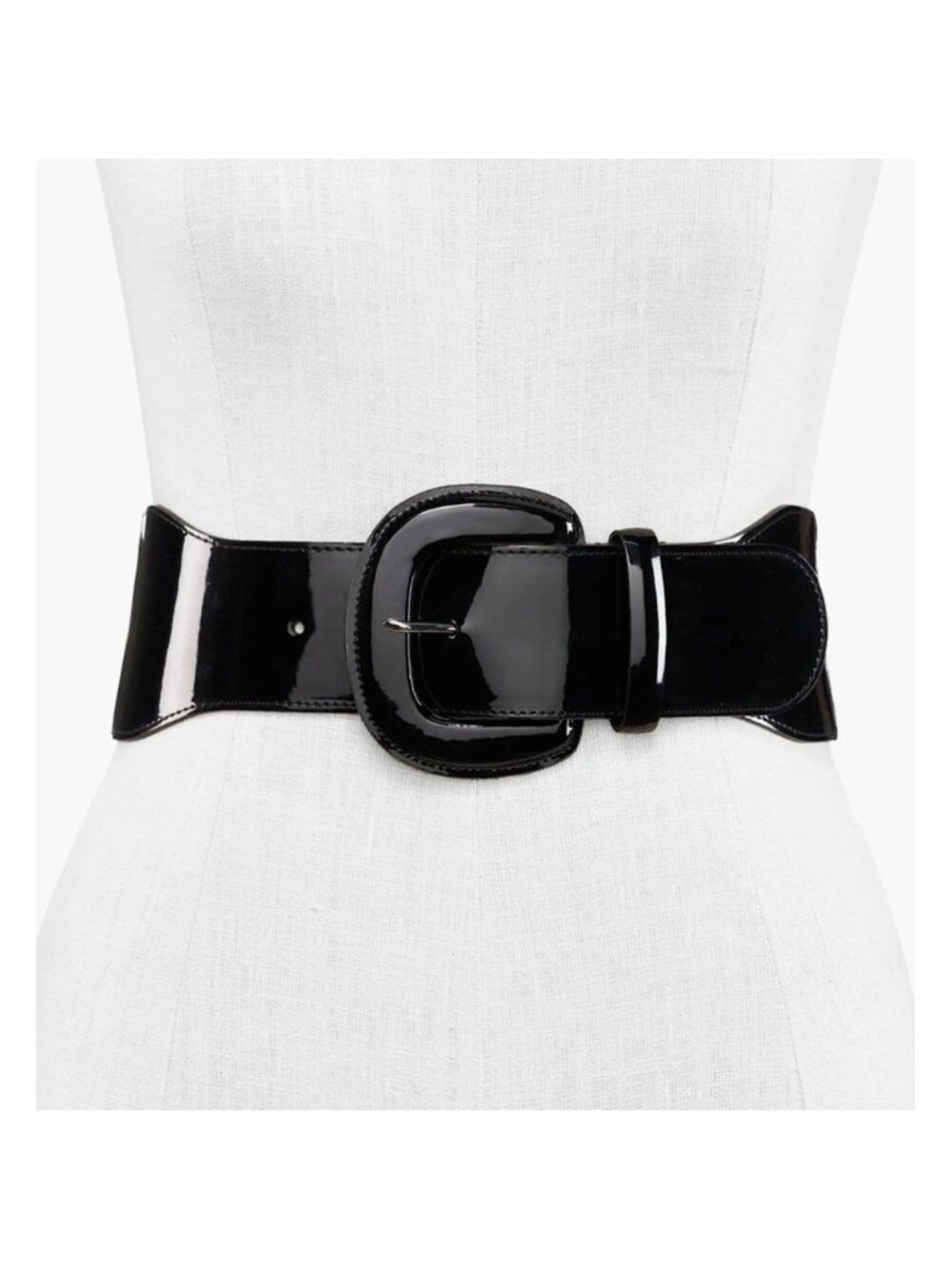 Lauren Ralph Lauren Black Patent Leather Waist Cincher Belt Sz S Fits S/M